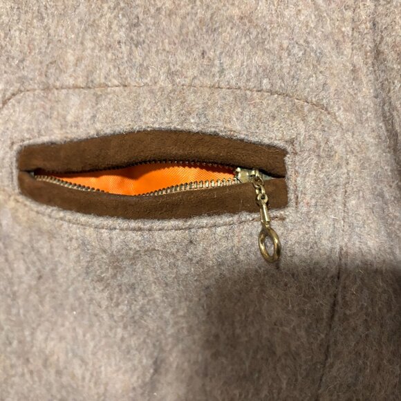 Vintage Gokey’s Suede Shoulder patch brown wool sweater - Medium/ Large - Picture 7 of 14